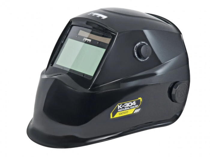 Маска сварщика КЕДР (В РАЗОБР.ВИДЕ) "К-304 natural color EXPERT", черная