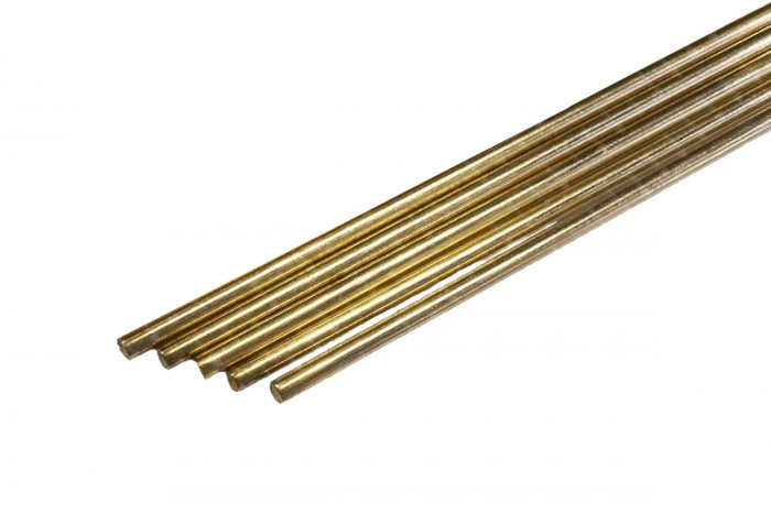 Прутки сварочные латунные CuZn 40 Ø 2,0 мм (1000 мм, пачка 5 шт.) КЕДР